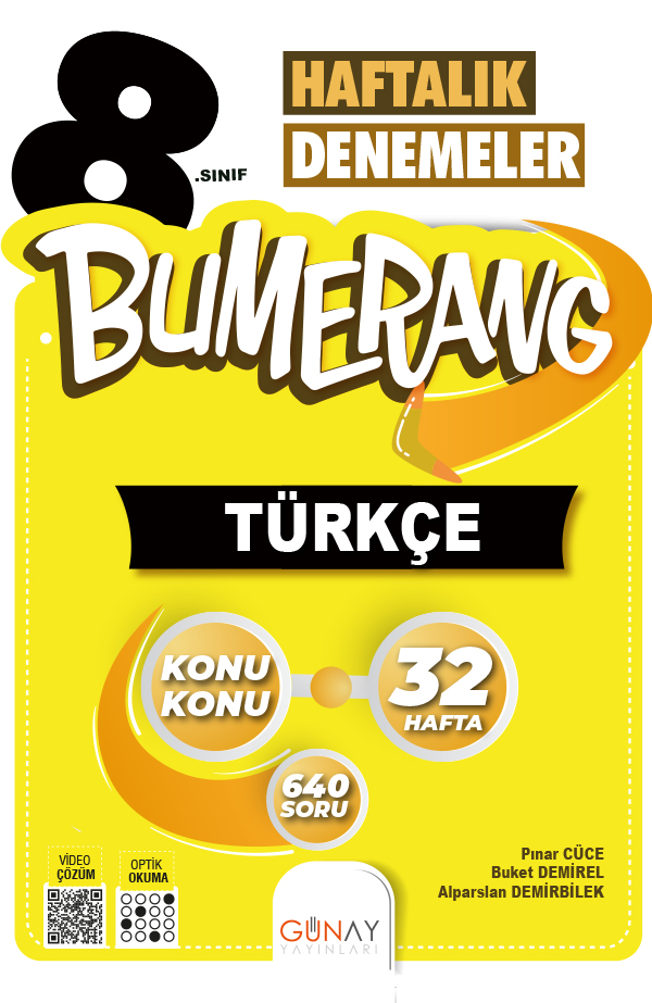 8.Sınıf Bumerang 32’lik  Haftalık Türkçe Denemeleri